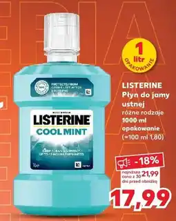 Kaufland Płyn do płukania jamy ustnej Listerine Cool Mint oferta
