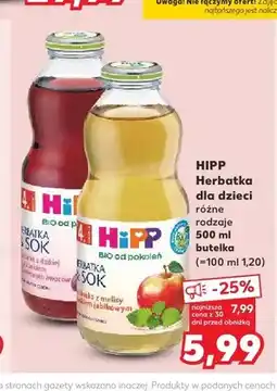 Kaufland Herbatka z sokiem dla dzieci HiPP melisa i jabłko oferta