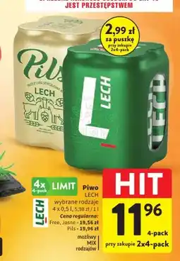 Intermarche Piwo bezalkoholowe Lech Free 4-pak oferta