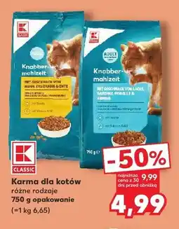 Kaufland Karma dla kotów K-Classic Knabber-mahlzeit z rybą oferta
