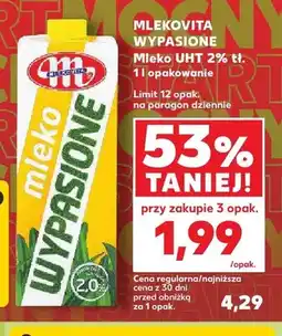 Kaufland Mleko UHT 2% tł. Mlekovita Wypasione oferta