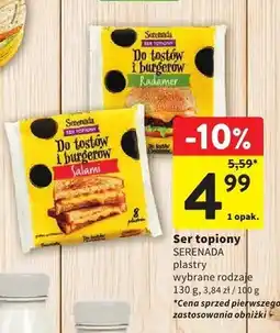Intermarche Ser topiony Do tostów i burgerów Radamer Serenada plastry oferta