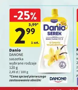 Intermarche Serek homogenizowany Danio Danone waniliowy oferta