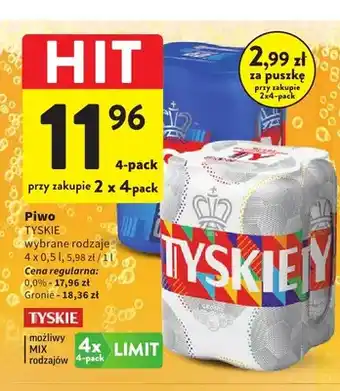 Intermarche Piwo Tyskie Gronie 4-pak oferta