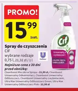 Intermarche Spray do czyszczenia Cif Cleanboost oferta