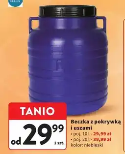 Intermarche Beczka z pokrywką i uszami niebieska oferta