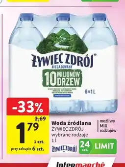 Intermarche Woda źródlana Żywiec Zdrój niegazowana oferta