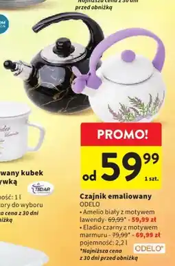 Intermarche Czajnik emaliowany Odelo Eladio czarny z motywem marmuru oferta