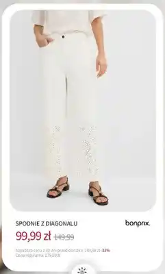 BonPrix Spodnie z diagonalu Bonprix oferta