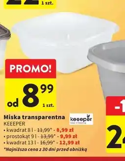 Intermarche Miska transparentna kwadratowa Keeper oferta