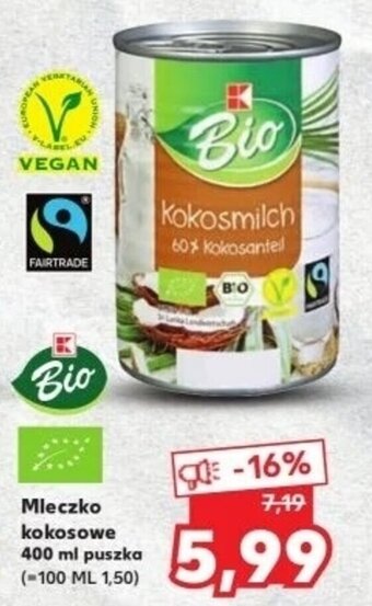 Kaufland Mleczko kokosowe 400ml oferta