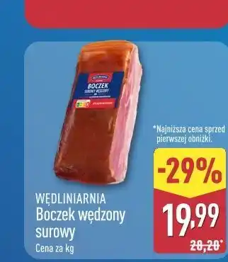 ALDI WĘDLINIARNIA Boczek wędzony surowy oferta