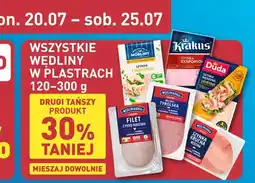 ALDI Wszystkie wędliny w plastrach (Morliny, Krakus, Duda, Wędliniarnia) oferta