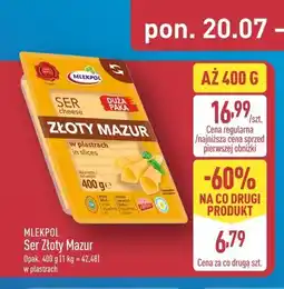 ALDI MLEKPOL Ser Złoty Mazur w plastrach oferta