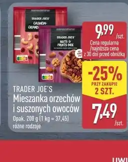 ALDI Mieszanka orzechów i suszonych owoców Trader Joe's oferta
