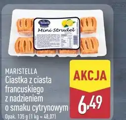 ALDI Maristella Ciastka z ciasta francuskiego z nadzieniem o smaku cytrynowym Mini Strudel oferta