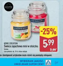 ALDI HOME CREATION Świeca zapachowa mini w słoiczku oferta