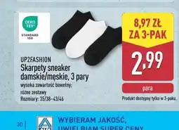 ALDI Skarpety sneaker damskie/męskie UP2FASHION oferta