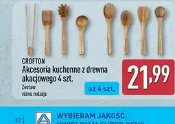 ALDI CROFTON Akcesoria kuchenne z drewna akacjowego 4 szt oferta