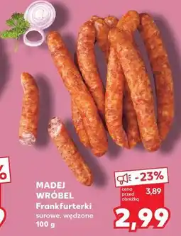 Kaufland Madej Wróbel Frankfurterki surowe, wędzone oferta