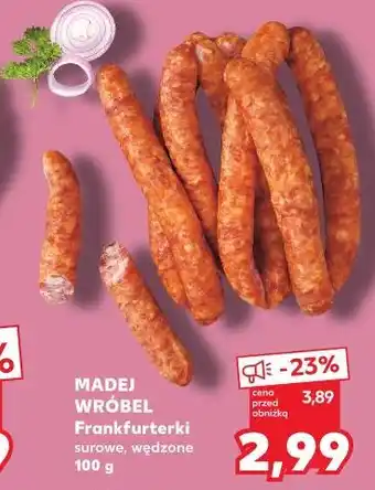 Kaufland Madej Wróbel Frankfurterki surowe, wędzone oferta