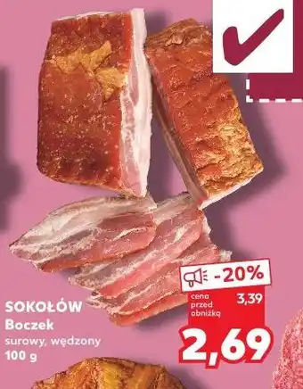 Kaufland Sokołów Boczek surowy wędzony oferta