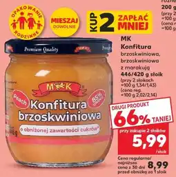 Kaufland MK Konfitura brzoskwiniowa lub brzoskwiniowa z marakują oferta