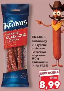 Kaufland Krakus Kabanosy klasyczne drobiowo-wieprzowe, wieprzowe oferta