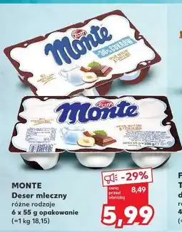Kaufland Deser mleczny Zott Monte oferta