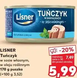 Kaufland Lisner Tuńczyk w kawałkach oferta