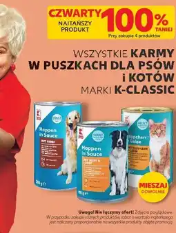 Kaufland Wszystkie karmy w puszkach dla psów i kotów K-Classic oferta