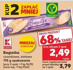 Kaufland K Classic Bagietka czosnkowa, ziołowa oferta
