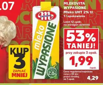 Kaufland Mlekovita Wypasione Mleko UHT 2% tł oferta