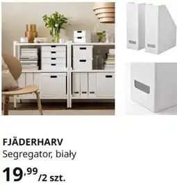 IKEA IKEA FJÄDERHARV Segregator, biały oferta