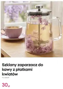 Pepco Szklany zaparzacz do kawy z płatkami kwiatów oferta