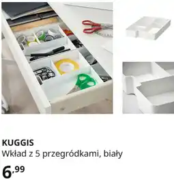IKEA IKEA KUGGIS Wkład z 5 przegródkami, biały oferta