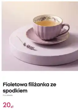 Pepco Fioletowa filiżanka ze spodkiem oferta