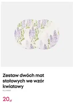 Pepco Zestaw dwóch mat stołowych we wzór kwiatowy oferta