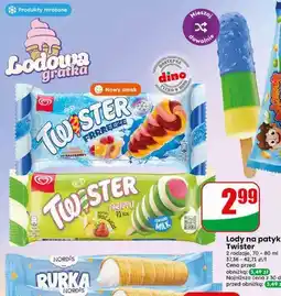 Dino Lody na patyku Twister Frrreeze Algida oferta