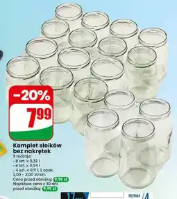 Dino Komplet słoików bez nakrętek 8-pak oferta