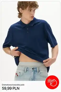 Cropp Granatowa koszulka polo Cropp oferta