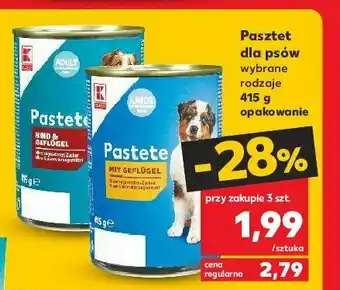 Kaufland Pasztet dla psów z kurczakiem 1 SZT 415 G oferta