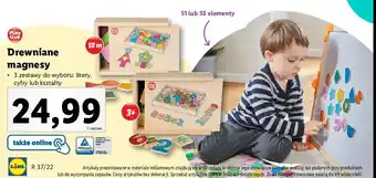 Lidl Drewniane magnesy - litery 1 SZT oferta