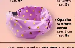 Netto Opaska do włosów w złote serca oferta