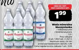 Netto Woda mineralna Muszynianka niskonasycona oferta