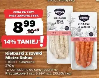 Netto Kiełbaski z szynki białe Mistrz Rohus oferta