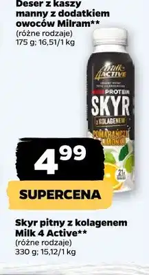 Netto Skyr pitny z kolagenem pomarańcza limonka Milk 4 Active oferta
