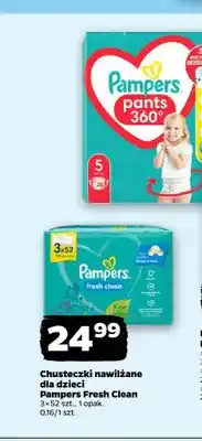 Netto Chusteczki nawilżane dla dzieci Pampers Fresh Clean 3-pak oferta