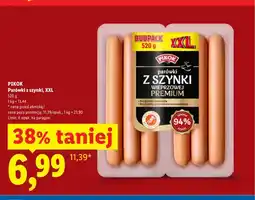 Lidl Parówki z szynki Pikok XXL oferta