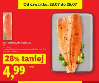 Lidl Łosoś atlantycki filet ze skórą XXL oferta